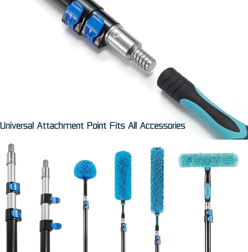 Hicavar 5-12 Ft Telescoping Paint Roller Extension Pole with Angle Adaptor - Image 5